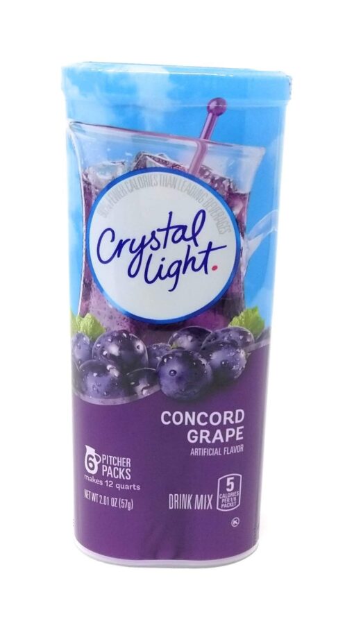 Crystal Light Concord Grape, 12-Quart 2.01-Ounce Canister (Pack Of 6) 6 Count (Pack of 6)