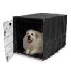 MidWest Homes for Pets Dog Crate Cover, Privacy Dog Crate Cover Fits MidWest Dog Crates, Machine Wash & Dry, Black, 48-Inch 53 71HMQ6w4TL 2