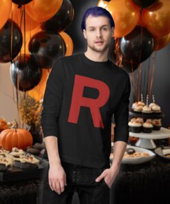 Team Rocket Shirt Costume Halloween Shirts for Men Long Sleeve Tshirt Medium Black 7 71HN8Wd6RKL