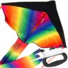 Large Rainbow Delta Kite - Easy to Assemble, Launch, Fly - Premium Quality, Great for Beach Use - The Best Kite for Kids - Girls, Boys, Kids, Adults, Beginners and Pros - by IMPRESA 15 71HNzyI7sOL