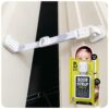 Door Buddy Baby Proof Door Latch for Cats - Grey. Adjustable Cat Door Strap Keeps Baby Out of Cat Food & Litter Box. Simple Child Door Locks for Kids Safety. Baby Gate Cat Door Interior Alternative 42 71HOEIP3TL 2