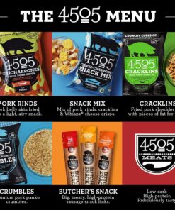 4505 Meats Classic Chili & Salt Pork Rinds, Gluten Free Chicharrones, Keto Certified, Family Size Bag, 14 Servings, 7 Ounces 28 71HOqjJSBnL