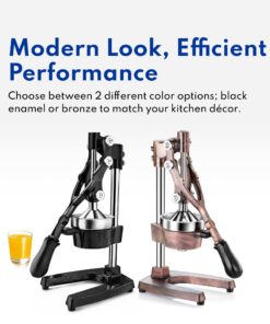 New Star Foodservice 46878 Commercial Citrus Juicer, Enameled Black 43 71HQ dv SuL