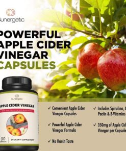 Premium Apple Cider Vinegar Capsules – Includes Apple Pectin, Spirulina & Kelp – ACV to Help Support Overall Wellness – Powerful Apple Cider Vinegar Pills – 90 Apple Cider Vinegar Capsules 15 71HQ6Iz8OKL 1