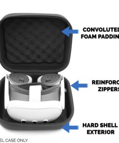 Alternative view of CASEMATIX Mighty and Compact Slim Hard Shell VR Headset Case Compatible with Meta Quest 3 VR Headset and Accessories