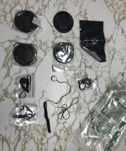 58mm Lens Cap Bundle - 4 Snap-on Lens Caps for DSLR Cameras - 4 Lens Cap Keepers - Microfiber Cleaning Cloth Included - Compatible Nikon, Canon, Sony Cameras (58mm) 58mm 52 71HU4tIuvL