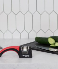 Chef'sChoice 463 Pronto Hone for 15-Degree Serrated and Straight Knives Diamond Abrasives Fast Sharpening, 2-Stage, Black 21 71HW3cOnjxL