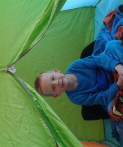Pacific Play Tents One Touch Tent 48" X 38.5" High, Green/Orange/Blue 41 71HWZpSkwuL
