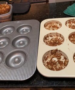 USA Pan Bakeware Aluminized Steel Donut Pan, 6-Well 14 71HWsO2ESuL