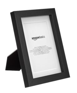 Amazon Basics 5" x 7" Rectangular Photo Picture Frame or 4" x 6" with Mat, 2-Pack, Black 5" x 7" 15 71HWvCYYk5L