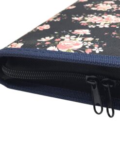 Alternative view of Ozzptuu Floral Printed Canvas A4 Size 13 Pockets Expandable File Folder Accordion Document Organizer with Portable Handle