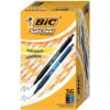 BIC Soft Feel Assorted Colors Retractable Ballpoint Pens, Medium Point (1.0mm), 36-Count Pack, Black and Blue Pens With Soft-Touch Comfort Grip, Perfect Color Pens For Note Taking Black & Blue 36 71HXZ5N0ecL