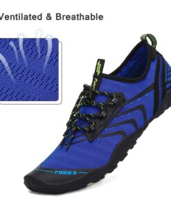 Alternative view of Kararao Mens Womens Water Shoes Quick Dry Swim Shoes Beach Shoes Pool Surfing Aqua Sports 11.5 Women/10 Men A43 Blue