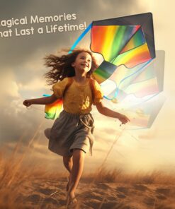 AGREATLIFE Rainbow Kite for Kids & Kites for Adults Easy to Fly, Kites for Kids Ages 4-8 Easy to Fly, Large Kites for Kids Ages 8-12, Kites for Toddlers Age 3-5, Beach Kite, Kids Kite for Beginner Classic Rainbow 27 71Ha8GxI62L 4