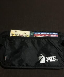 Simply4Travel Travel Money Belt with RFID Blocking, Premium Slim Fanny Pack and Waist Stash for Everyday Use! Black 78 71HagpNOChL