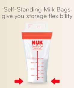 NUK Simply Natural Seal n' Go Breast Milk Bags, 100 CT 100 Count (Pack of 1) 22 71HarVgqWGL