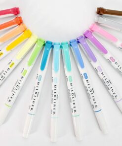 Zebra Pen Mildliner Double Ended Highlighter Set, Broad and Fine Point Tips, Assorted Ink Colors, 15-Pack 33 71Hb44k2xbL