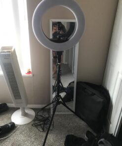 LimoStudio LED Ring Light 18-inch Diameter, Color Temperature Control Available: 3200K–5600K with Height 71.5" Tripod Stand, Cell Phone Holder, 360° Mini Ball Head Adapter, AGG1451 26 71HbCM6EcL