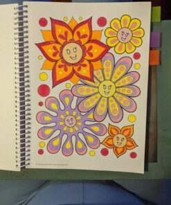 Fun & Funky Coloring Book Treasury: Designs to Energize and Inspire (Design Originals) 208 Pages with 96 Groovy One-Side-Only Designs on Extra-Thick Perforated Paper in a Handy Spiral Lay-Flat Binding 32 71HbD3 glyL 2