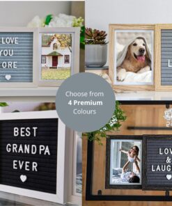 Oak letters Best Friend Picture Frame with Customizable Letter Board | Cute & Meaningful Personalized Picture Frame for Mom, Bff, Besties, Sister, Aunt, Cousin | Memorial picture frame Standard Natural Oak 20 71HbJy P3wL
