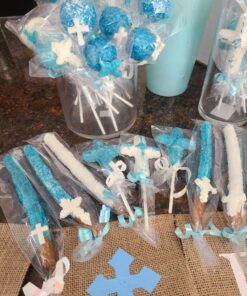 200 Pack 2" x 10" Clear Long Candy Cello Cellophane Treat Bags - 1.4mil thickness OPP Plastic Bags with 6 Mix Colors Twist Ties Perfect for Birthday Favor Candles Pretzel Icy Candy Popsicle 2'' x 10'' 34 71Hbt1gNwlL