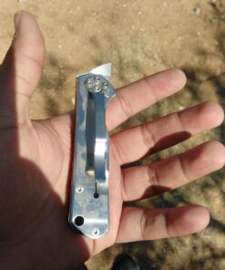 Sanrenmu 7010 Folding Pocket Knife EDC Knife 12C27 Blade Frame Lock Stainless Steel Handle with Clip 42 71HdXhVMgrL