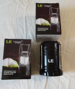 Lepro LED Camping Lantern, Super Bright, Battery Powered, IPX4 Water Resistant, Portable Emergency Lights for Hurricane, Storms, Outages, Collapsible, 2 Packs 47 71HeOiIqVdL