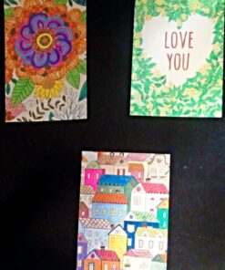 Color Therapy Coloring Books for Adult Relaxation DIY Stationery Cards Set with 32 Designs Coloring Stationery Note Cards Postcards, Hand Drawn Hand Written Greeting Card 58 71HeXfEp9L