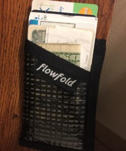 Flowfold Recycled Sailcloth Minimalist Card Holder Durable Slim Wallet Front Pocket Wallet, Card Holder Wallet Made in USA Black Sailcloth 38 71Hf64dsKdL