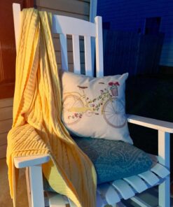 NTBAY 100% Pure Cotton Cable Knit Throw Blanket, Super Soft Warm 51x67 Knitted Throw Blanket for Couch, Sofa, Chair, Bed - Extra Cozy, Machine Washable, Comfortable Home Decor, Yellow Throw(51"x67") 29 71Hg 3yY1xL