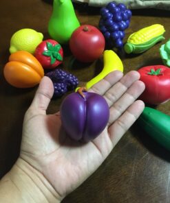 Learning Resources Fresh Picked Fruit And Veggie Tote, 17 Piece, Age 18 months+, Multicolor,8 L x 9 W in One Size 40 71HhTvJKp4L