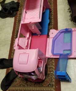 Barbie Camper, Doll Playset with 50 Accessories, Includes Waterslide, 2 Hammocks, Canopy Bed & Fireplace, Dream Camper (Amazon Exclusive) Standard Packaging 26 71HiYf3F9wL