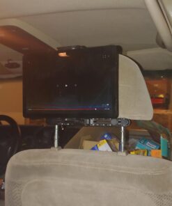 Macally Car Headrest Tablet Holder, Adjustable iPad Car Mount for Kids in Backseat, Compatible with Devices Such as iPad Pro Air Mini, Galaxy Tabs, And 7" to 10" Tablets and Cell Phones - Black 56 71HinqmeuaL