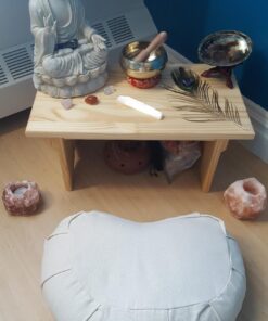 Seat Of Your Soul Crescent Meditation Cushion –10 Colors Half-Moon Yoga Pillow; Organic Cotton Zafu Cover & Zipper Liner to Adjust USA Buckwheat Hulls; Floor Pouf for Sitting Kids, Men or Women Natural 31 71HiwPlt2sL 2