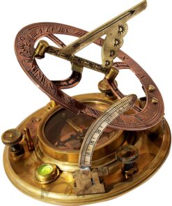 Alternative view of MAH Top Grade 5’’ Perfectly Calibrated Large Brass Nautical Sundial Antique Vintage Style Compass Gifts for Father, Confirmation, Baptism Gifts, Best Easter, Christian Gifts for Men, Birthday Gifts.
