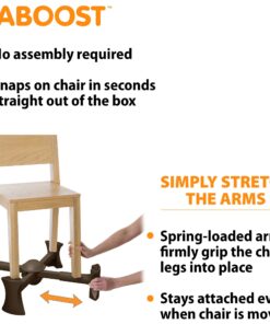 Alternative view of KABOOST Booster Seat for Dining Table, Chocolate - Goes Under The Chair - Portable Chair Booster for Toddlers and Grown Ups
