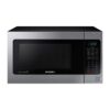 SAMSUNG 1.1 Cu Ft Countertop Microwave Oven w/ Grilling Element, Ceramic Enamel Interior, Auto Cook Options,1000 Watt, MG11H2020CT/AA, Stainless Steel, Black w/ Mirror Finish,15.8"D x 20.4"W x 11.7"H 33 71Hk b1s fL