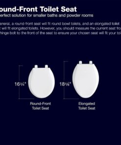 KOHLER K-4639-0 Cachet Quiet Close Toilet Seat, White, Round Non Ready Latch 29 71HkmG03zDL