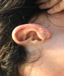 Rhodium Plated Sterling Silver Womans Tiny Skull Stud Earrings Rhodium Plated 36 71HlvO WDTL