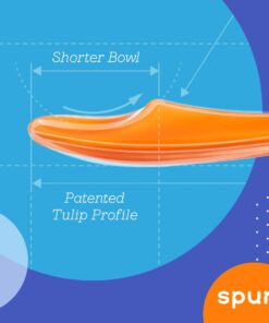 Spuni - First Baby Spoon for 4 Months Onwards, Bouncing Blue and Oops! Orange, 2 Pack Bouncing Blue & 'Oops!' Orange 13 71HmGadiItL