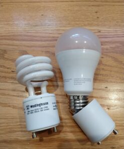 2 Pack JACKYLED GU24 to E26 Adapter, Up to 392℉ Heat Resistant Converts GU24 Bi-Pin Based Fixture to E26 E27 Standard Screw-in Socket Adapter 2-pack 37 71Hmr1l4CAL