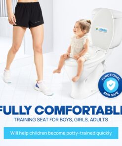 UMIEN™ Ergonomic Potty Training Toilet Seat 2 in 1 Toilet Seat For Toddlers & Adults – Kids Potty Training Easy To Install Elongated 27 71HnUzsuoIL