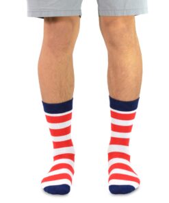 American Flag Men's Crew Socks - I Love USA 4-Pack Size 10-13 9 71Hnx7IG83L