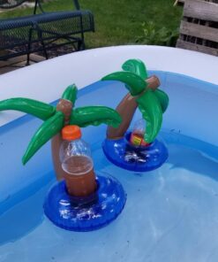 GoFloats Inflatable Pool and Hot Tub Drink Holders (3 Pack) (Choose - Unicorn, Flamingo, Palm Tree and More) 34 71Hok gLsFL