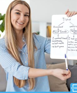 Scribbledo 6 Pack Small White Board Dry Erase Classroom Pack Boards 9"x12” Personal Whiteboards for Students Teachers School Supplies Lapboards l 6 Mini Whiteboard Erasers Included Set of 6 Boards & 6 Erasers 27 71HpIFfIrjL