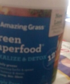 Amazing Grass Greens Blend Alkalize & Detox: Smoothie Mix, Cleanse with Super Greens & Beet Root Powder, Digestive Enzymes, Prebiotics & Probiotics, 30 Servings (Packaging May Vary) 39 71HpqQD3iBL
