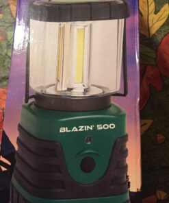 Blazin Ultra Bright Camping Lantern - Waterproof, Portable & Lightweight, 500 Lumens Battery Operated Camping Light - Ideal for Camping, Hurricane, Power Outages & Emergencies 500 Lumen Green 42 71Hql4lIUnL