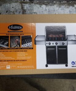 Hisencn Grill Parts Kit for Kenmore 146.34611410, 146.46372610 146.23673310 146.34461410 146.10016510 146.16198211 146.46366610 146.16142210 146.1001751 146.4636561 Grill Burner, Heat Plate, Crossover 4SS+Crossovers 58 71HqrtOhNuL