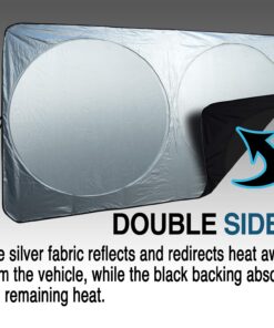 OxGord Front Windshield Sun-Shade for Car - Collapsible & Foldable Dashboard Reflector Shield for Small and Large Vehicles 13 71HrAFCcBeL 1