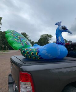 JOYIN Inflatable Peacock Pool Float - Giant Green Peacock Ride on Raft for Swimming Pool, Beach Floaties, Party Decoration Toys, Inflatable Island, Summer Pool Raft Lounge for Adults & Kids Water Fun Blue 48 71HtT3tIYeL